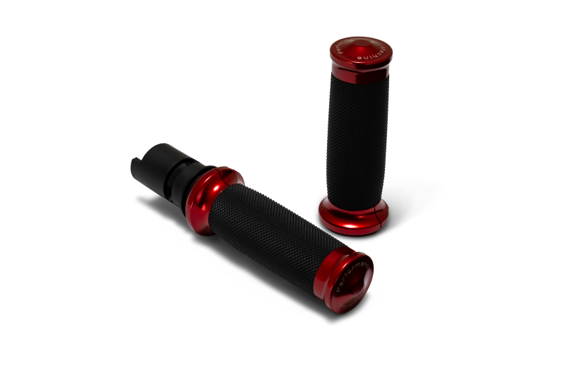 Performance Machine 24-25 Touring, 2025 Softail TBW Contour Handle Grip Set - Red