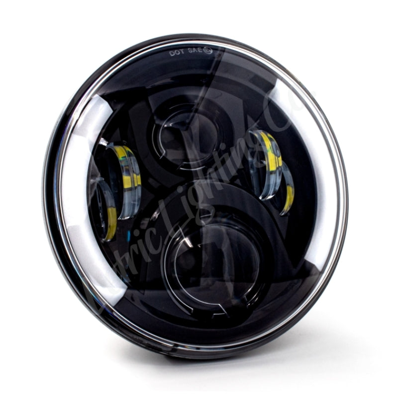 Letric Lighting 7in Integrated W/Switchbacks Turn Signal Black