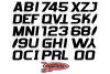 Hardline Boat Lettering Registration Kit 3 in. - 700 Solid Black