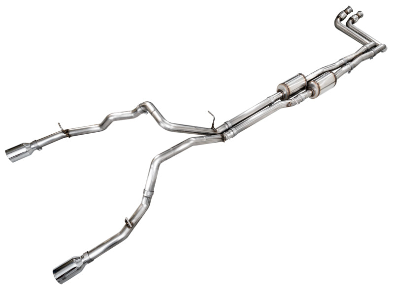 AWE Tuning 25+ RAM 1500 3.0TT 0FG Cat-Back Touring Exhaust - Chrome Silver Tips