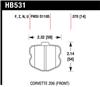 Hawk 06-10 Chevy Corvette (OEM Pad Design) Front HPS Sreet Brake Pads