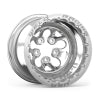 Weld Alpha-1 15x15 / 5x4.75 BP /5in. BS Polished Wheel - Polished Double Beadlock MT