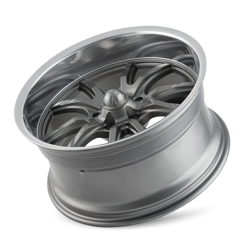Ridler 650 20x10 / 5x127 BP / 0mm Offset / 83.82mm Hub Gloss Grey Polished Wheel