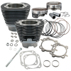 S&S Cycle 07-16 BT 124in Low Compression 4-1/8in Big Bore Kit - Wrinkle Black