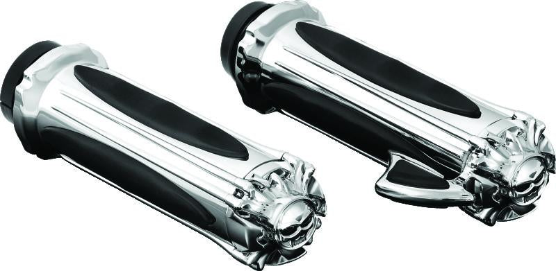 Kuryakyn Zombie Grips With Throttle Boss Throttle-By-Wire Chrome