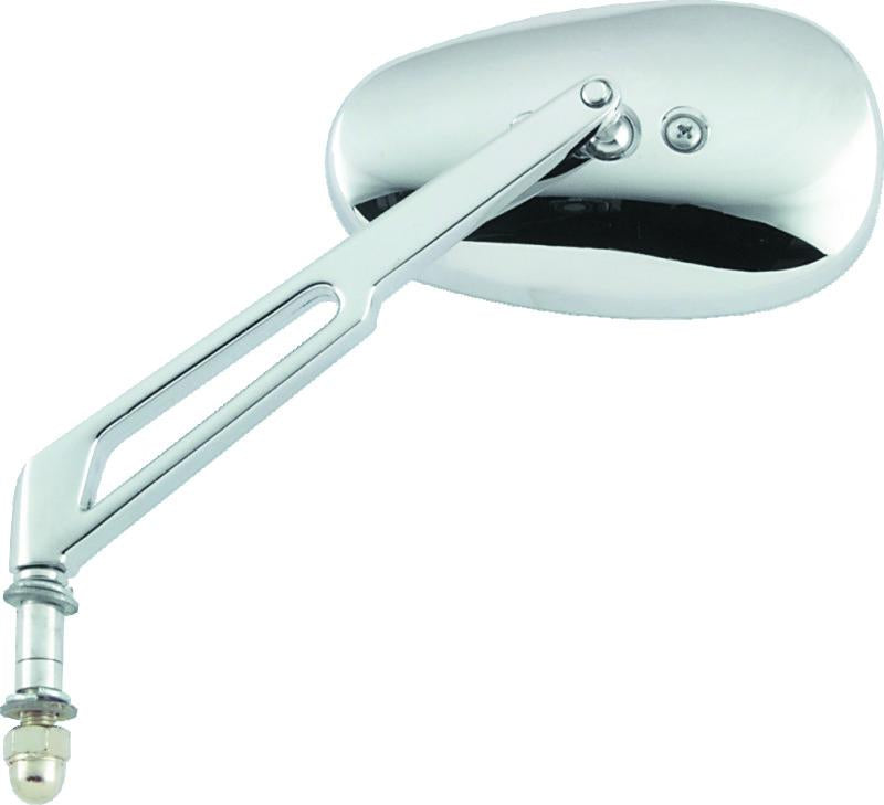 BikeMaster Harley Highrise Mirror 6-1/16in Stem - Each - Chrome