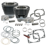 S&S Cycle 99-06 BT 4 1/8in Bore Cylinder & Pistons Kit For Early Production S&S T117 Engine - WBlack