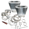 S&S Cycle 07-17 BT 117in Big Bore Cylinder Kit - Silver