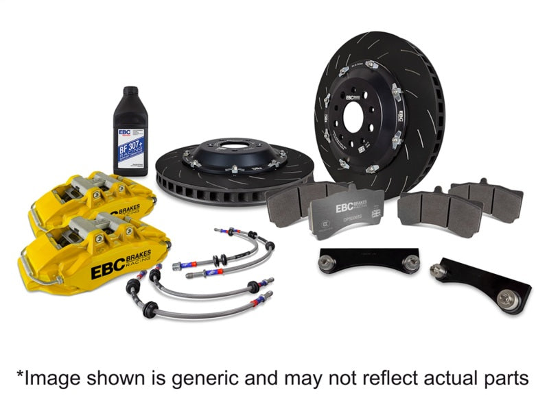 EBC Racing 00-06 BMW M3 (E46) Yellow Apollo-6 Calipers 355mm Rotors Front Big Brake Kit