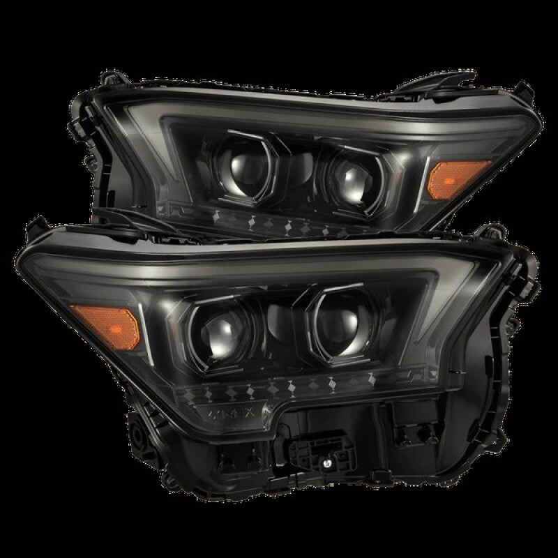 AlphaRex 23-24 Toyota Tacoma LUXX-Series LED Proj Headlights Alpha Blk w/Actv Light & Seq. Sig + DRL