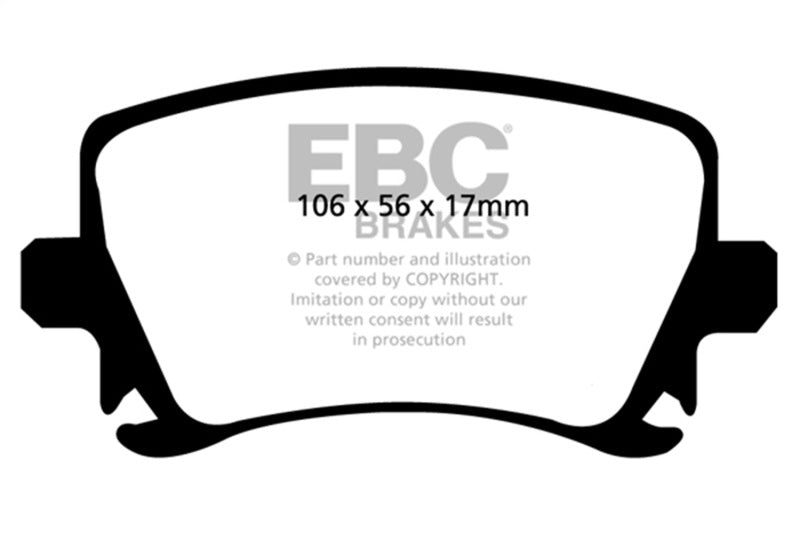 EBC Racing 12-14 Volkswagen Golf R (Mk6) RP-1 Race Rear Brake Pads