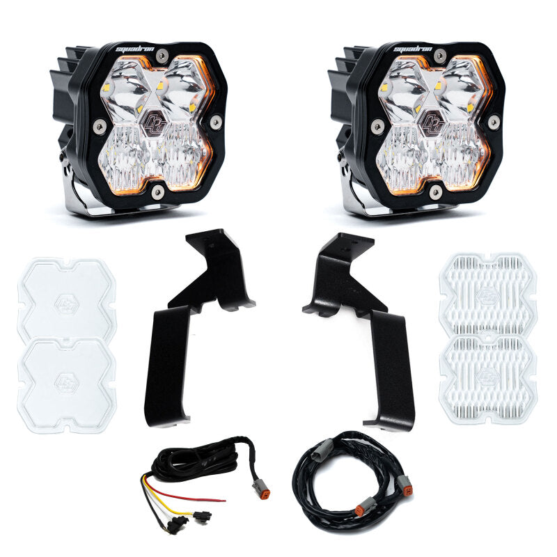 Baja Designs 21-25 Ford Raptor Squadron Sport 2.0 A-Pillar Kit (Driving/Combo) - Clear