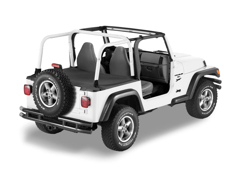 Bestop 97-02 Jeep Wrangler TJ Duster Deck Cover (Black Denim Factory Soft Top)