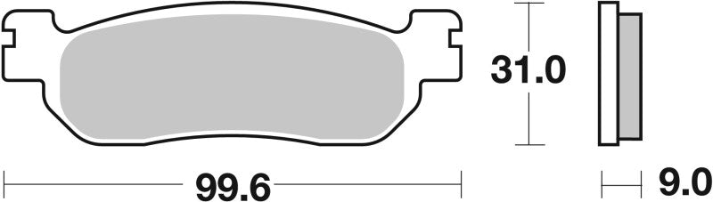 Brembo 99-02 Yamaha YZF R6 600cc Brake Pad - Rear