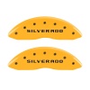 MGP 2 Caliper Covers Eng Front Silverado Yellow Finish Blk Char 05 Chevy Silverado 1500