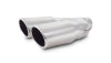 Vibrant Dual 3.25in x 2.75in Oval SS Exhaust Tip (Single Wall Angle Cut Rolled Edge)