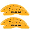 MGP 19-25 Ram 3500 4 Caliper Covers Engraved Front & Rear - Yellow w/ RAM