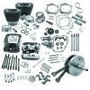 S&S Cycle 00-06 BT 124in Hot Set Up Kit w/ S&S Cylinder Heads - Wrinkle Black