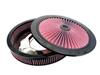 K&N X-Stream Round Custom Top Assembly Filter - Red 12in ID 5.125in Inlet Dia 2.313in Height