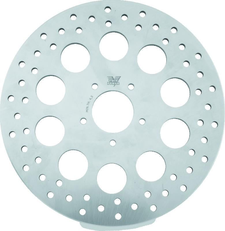 Twin Power 08-13 FLH FLT 08-16 FLHR 06-17 Dyna Front 11.8in Rotor Solid With Holes Stainless