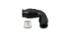 Vibrant 90 Degree High Flow Hose End Fitting for PTFE Lined Hose -16AN