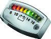 Kuryakyn LED Battery Gauge Universal Chrome