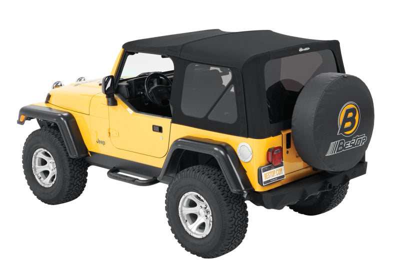 Bestop 97-06 Jeep Wrangler TJ Replace A-Top (Prem Blk Twill Tinted Windows No Door Skins )