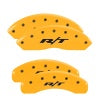 MGP 4 Caliper Covers Engraved Front & Rear RT Yellow finish black ch