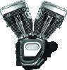 S&S Cycle 07-16 Touring Models T111 T-Series Long Block Engine - Wrinkle Black