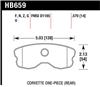 Hawk 06-10 Chevy Corvette (Improved Pad Design) Rear Performance Ceramic Sreet Brake Pads