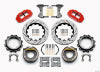 Wilwood Narrow Superlite 4R Rear P-Brk Kit 14.00in Drill Red Strange Eng Floater 3.49in Offset