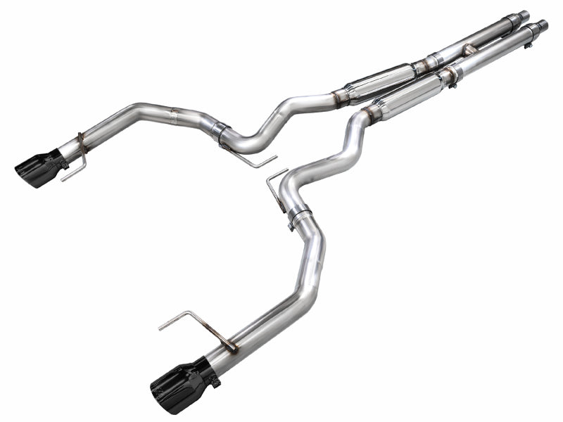 AWE 2024 Ford Mustang GT Fastback S650 RWD Track Edition Cat-Back Exhaust w/ Dual Diamond Black Tips
