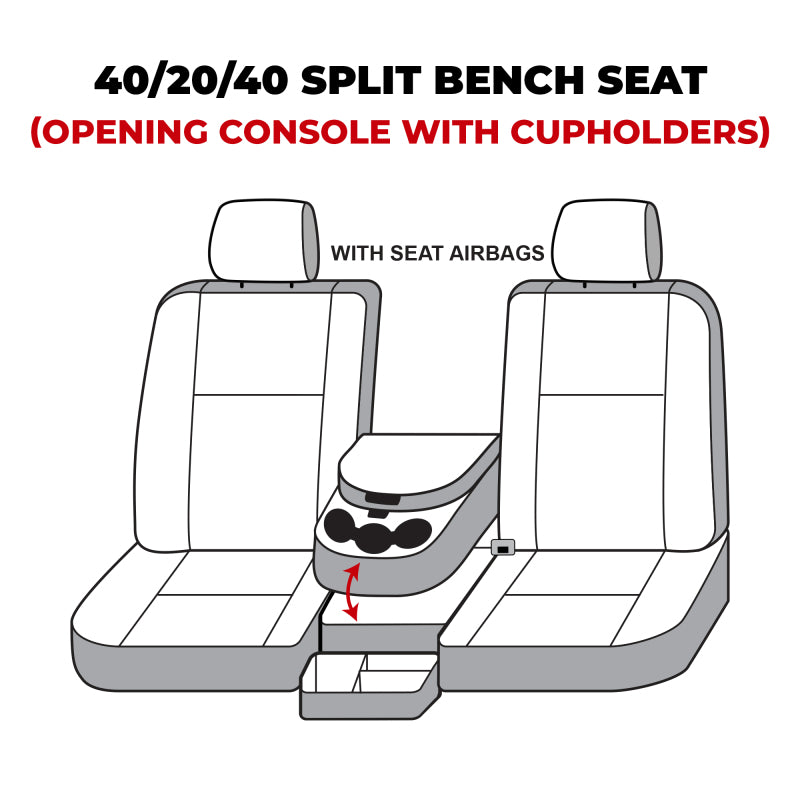 Covercraft 19-24 Ram 2500/3500 Fr 40/20/40 Endura RAM Logo SeatSaver Custom Front Row Seat Covers