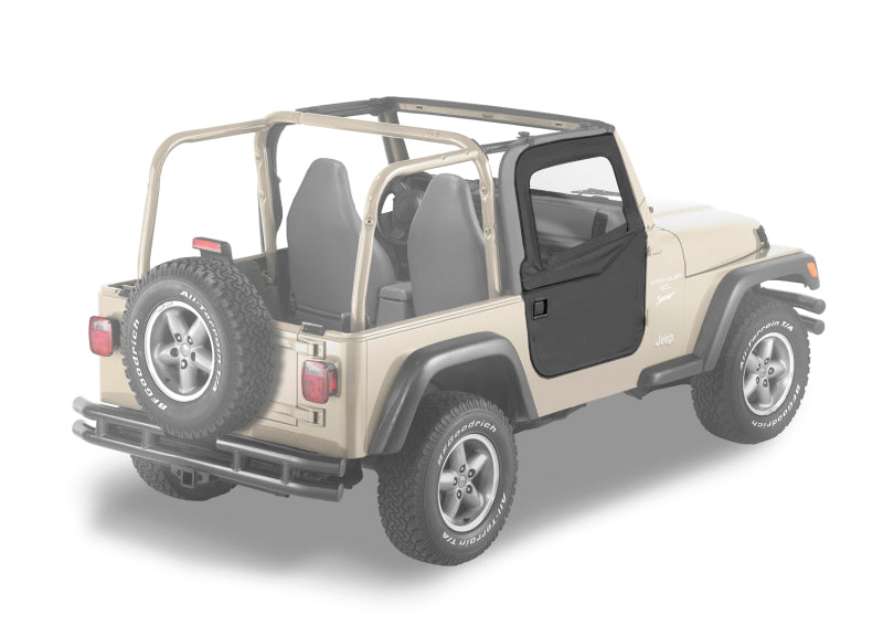 Bestop 97-06 Jeep Wrangler TJ Full Fabric Doors (Black Diamond)