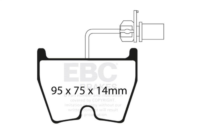 EBC Racing 15-16 Audi RS3 8V 2.5T SR-21 Sintered Race Front Brake Pads