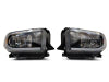 Raxiom 14-21 Toyota Tundra Axial Series Headlights w/ LED Bar- Black Housing (Clear Lens)
