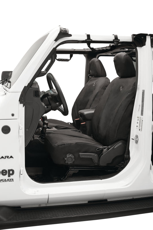Bestop 20-23 Jeep Gladiator / 18-2023 Wrangler JL 4-Door Front Seat Covers (Black Diamond)