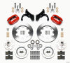 Wilwood Forged Dynalite Front Kit 12.19in Red 69-70 Impala Drum/Disc 69-82 Vette