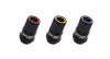 Wheel Mate Muteki HR38 Open End Lug Nuts 12x1.50 Black Chrome / Red Ring