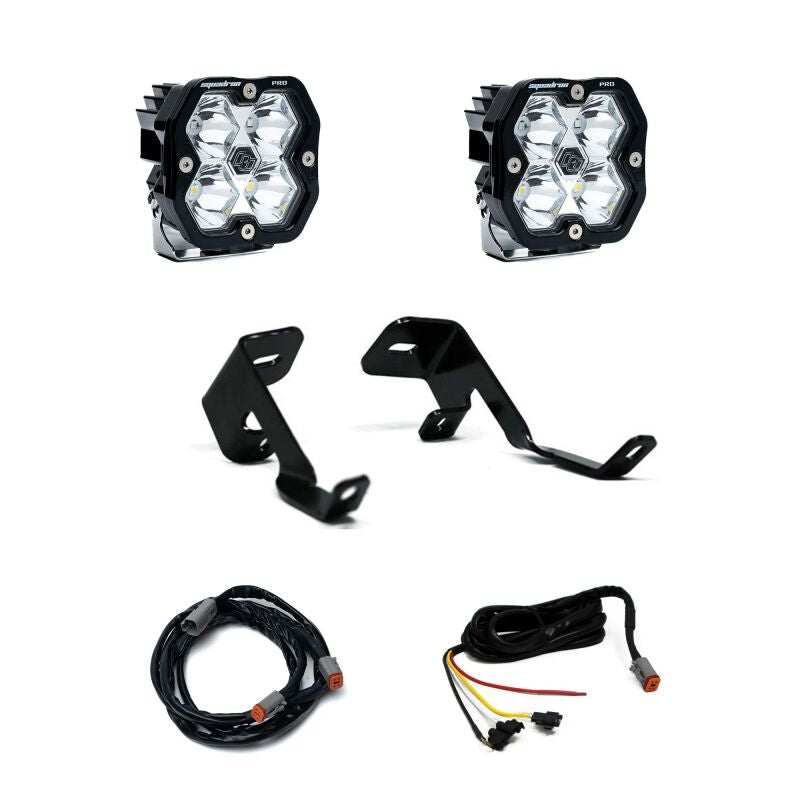 Baja Designs 15-20 Ford F-150 / 17-20 Ford Raptor Squadron Pro 2.0 A-Pillar Kit (Spot) - Clear