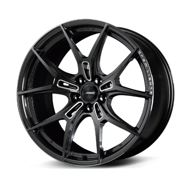 Gram Lights 57FXZ 19x9.5 +20 5x114.3 Super Dark Gunmetal and Machining Rim Edge DC Wheel