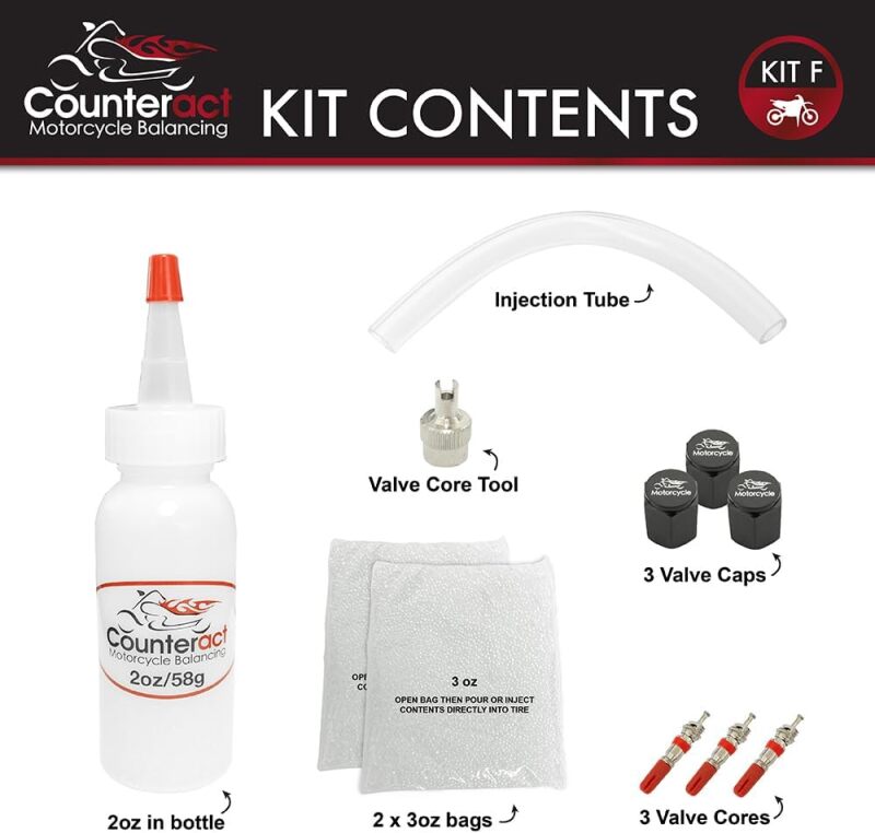 Counteract Motorcycle Balancing Bead DIY Kit: (1) 2oz Bag / (2) 3oz Bags