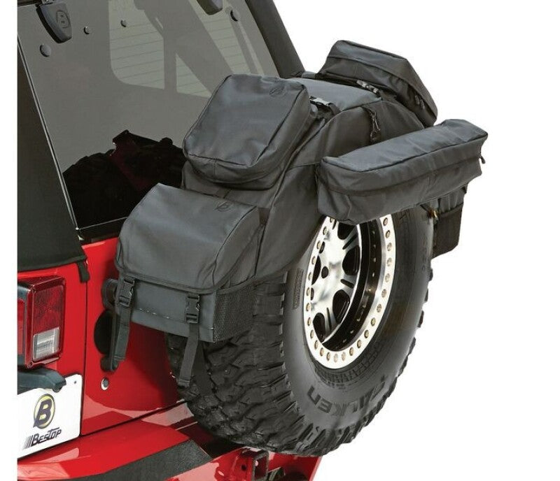 Bestop 87-95 Jeep Wrangler YJ Roughrider Spare Tire Organizer (Fits 30 To 33 Diameter Tire)