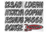 Hardline Boat Lettering Registration Kit 3 in. - 400 Silver/Black