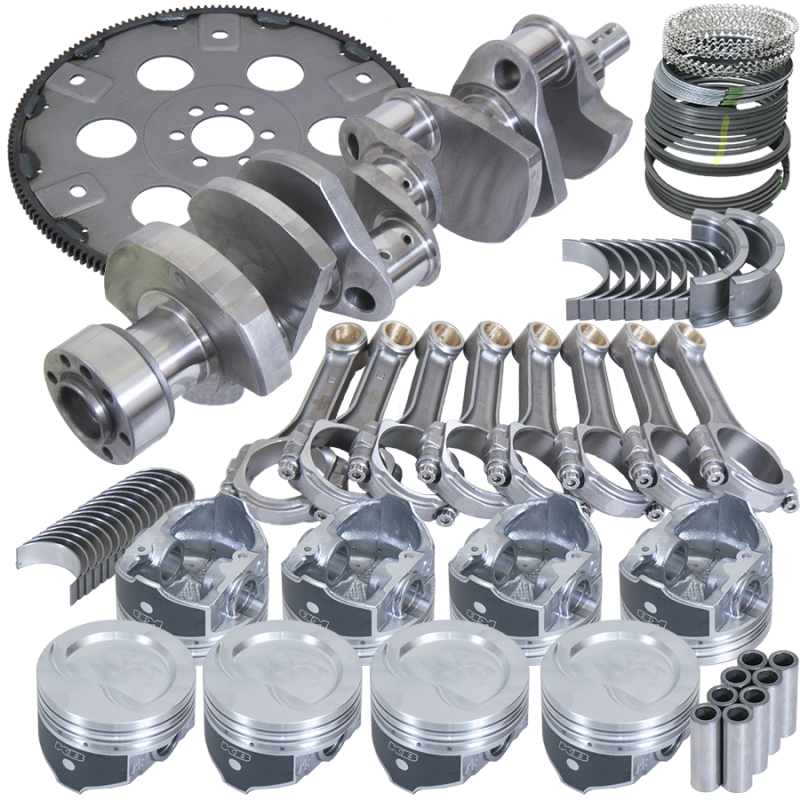 Eagle Chevy 350 1Pc 3.750in Crank 5.700in I-Beam Rod 4.000in Pistons 168 Tooth FP Balanced Assembly