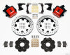 Wilwood Combination Parking Brake Rear Kit 12.19in Drilled Red Civic / Integra Drum 2.71 Hub Offset