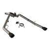 QTP 2019-2024 Ram 1500 QTP Screamer Split Rear Exit Cat Back Black Tips