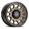 ICON Alloys Rancho 20x9 / 8x6.5 / 12mm / 5.5in BS Satin Bronze Wheel w/ Gloss Black Lip