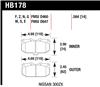 Hawk 06-07 WRX / 89-96 Nissan 300ZX / 89-93 Skyline GT-R Blue 9012 Front Race Pads