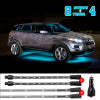 XK Glow Strip Single Color Underglow LED Accent Light Car/Truck Kit Light Blue - 8x24In + 4x 8In
